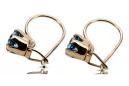 Vintage style Earrings Aquamarine Original Vintage 14K Rose Gold vec056r